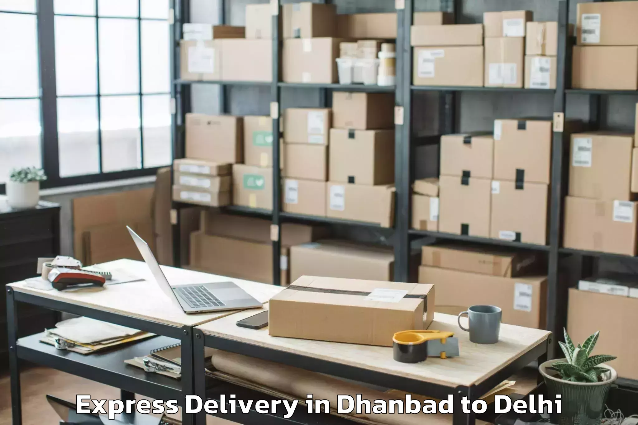 Top Dhanbad to Westend Mall Delhi Express Delivery Available